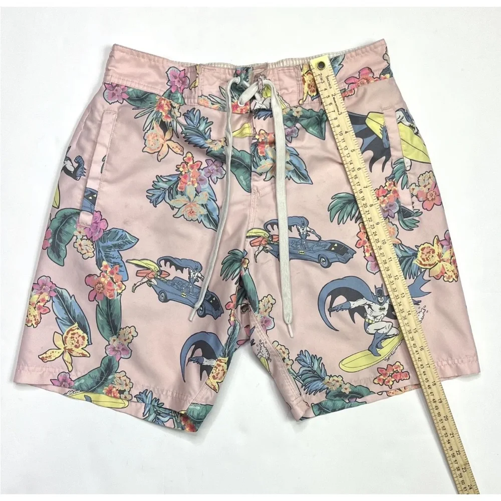 Batman Hawaiian Board Swim Trunk Shorts DC Comics - Picture 7 of 8